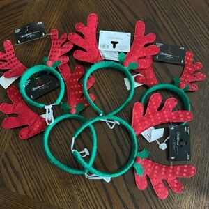 Hobby Lobby Red and Green Reindeer Antler Headbands